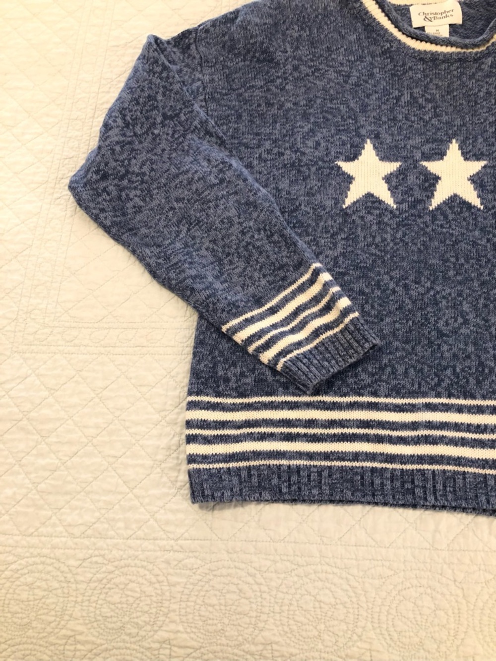 Vintage 90’s Christopher & Banks Stars and Stripes sweater. Size medium. - Picture 2 of 7